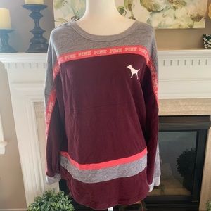 PINK by Victoria’s Secret Long Sleeve Graphic Top | Size Medium | Cozy Shirt